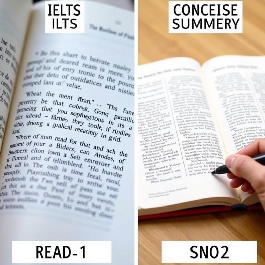 Summarization technique for IELTS exam