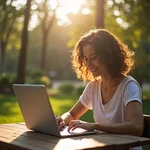 Sunny day enhancing outdoor productivity