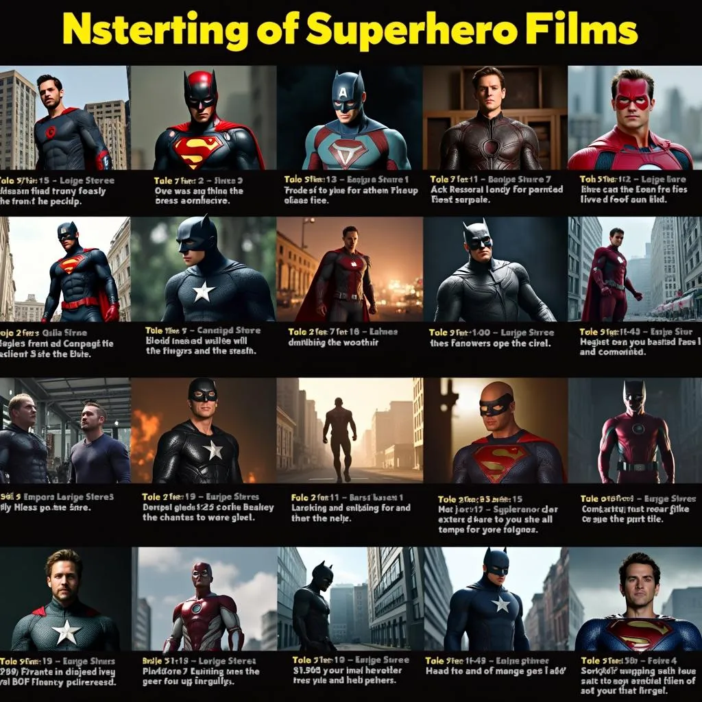 Evolution of superhero films over time