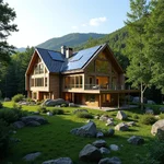 Sustainable eco-friendly house in the mountains