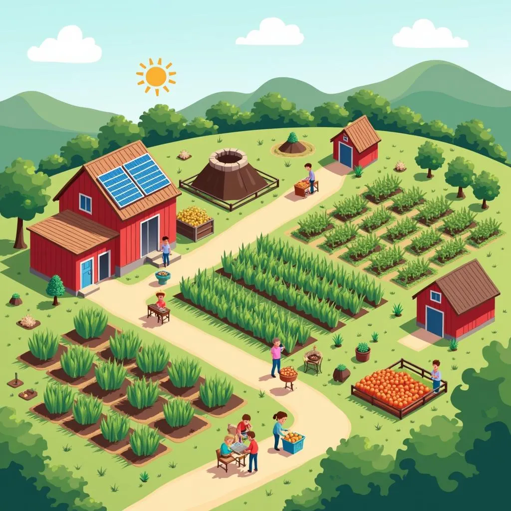 Sustainable farming practices at local markets