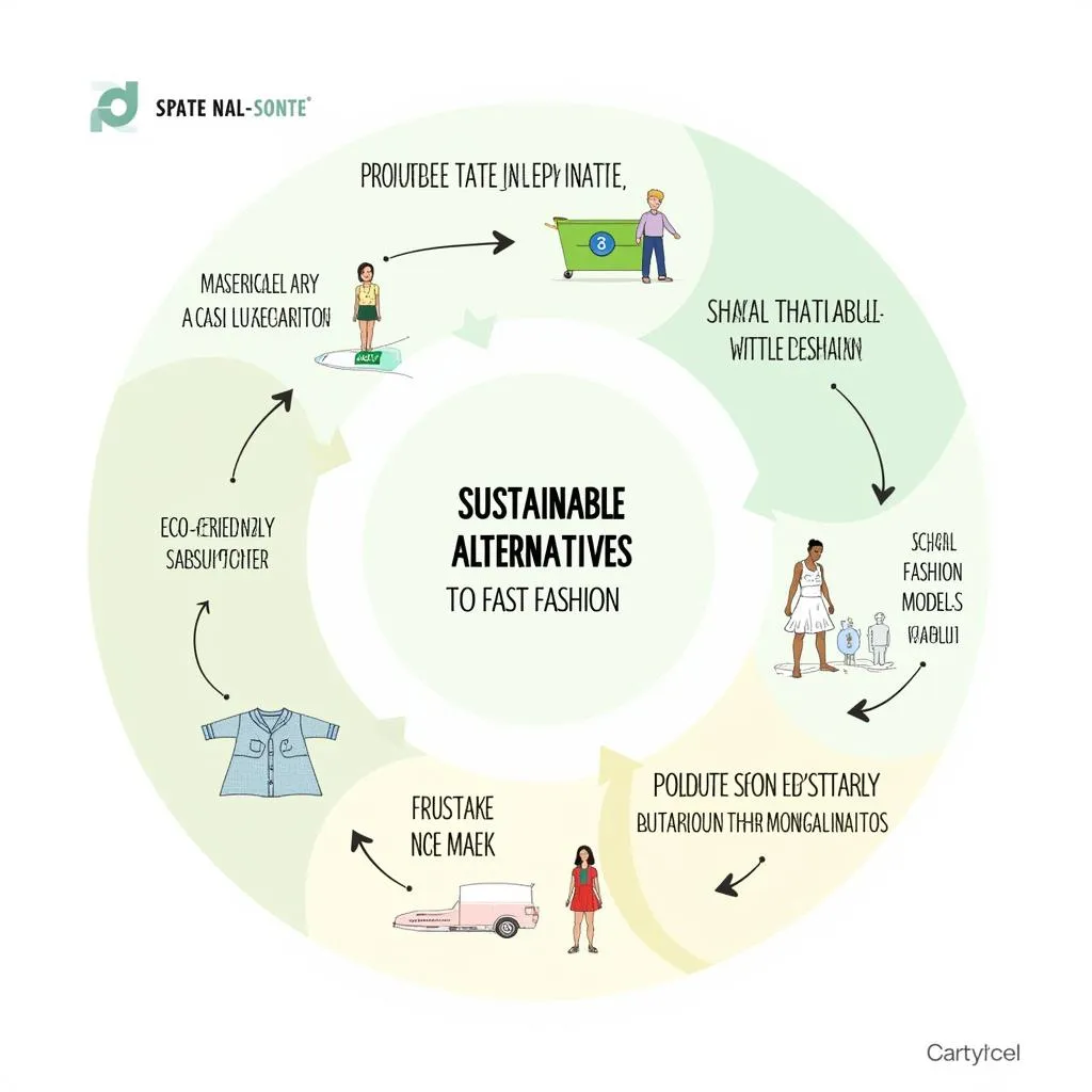 Sustainable fashion alternatives diagram