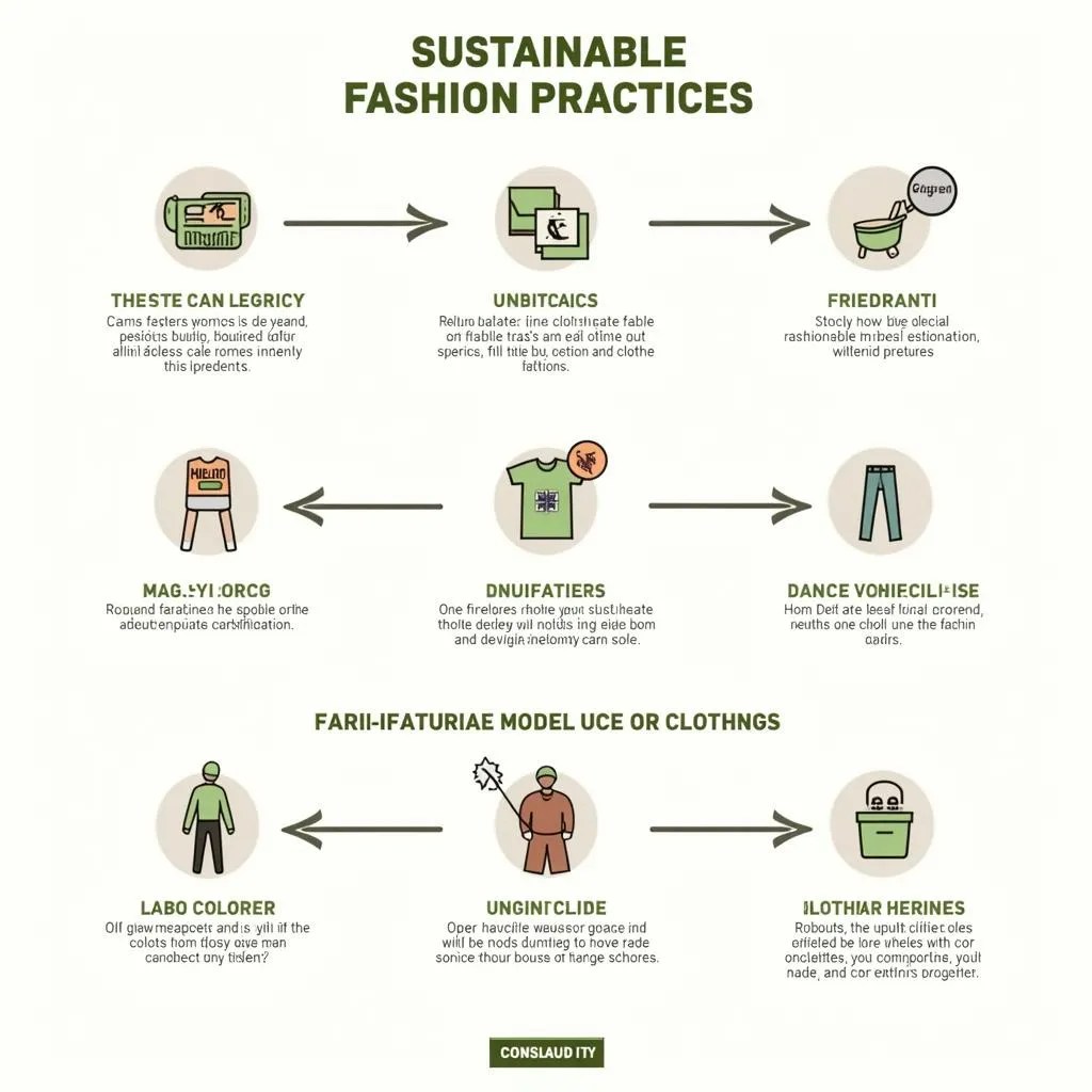 Sustainable fashion practices infographic