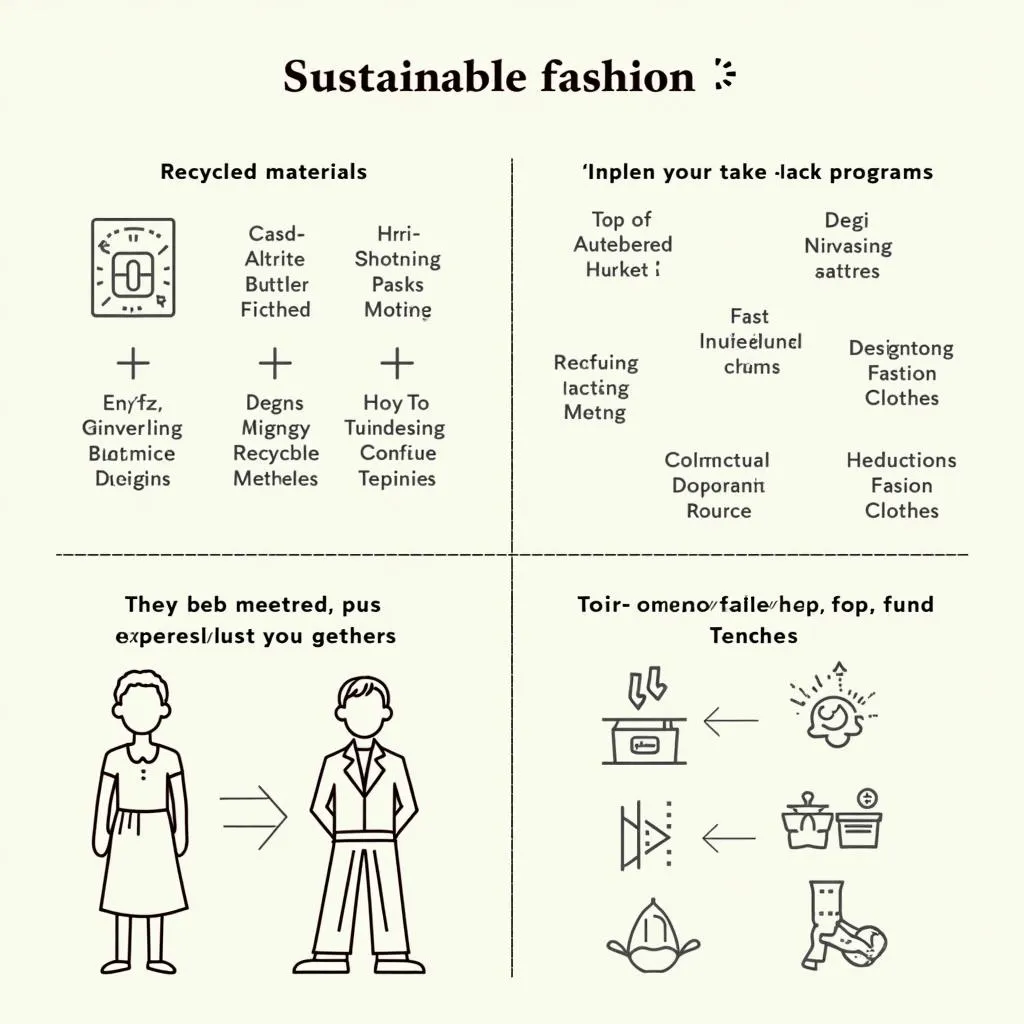 Illustration of sustainable fashion practices