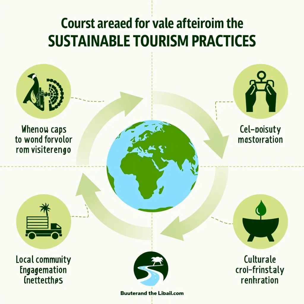 Sustainable tourism practices infographic