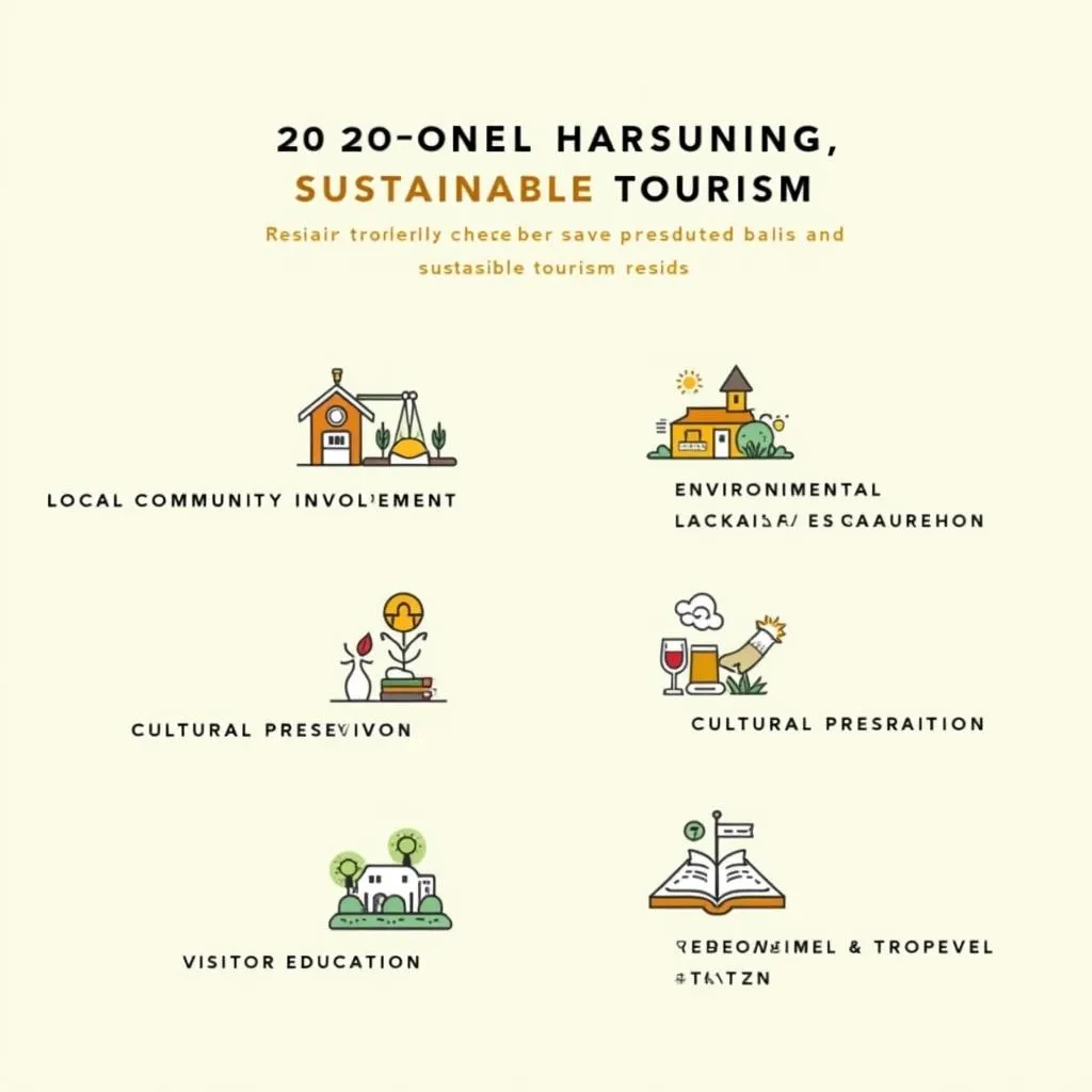 Sustainable tourism practices infographic