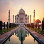 The iconic Taj Mahal in Agra, India