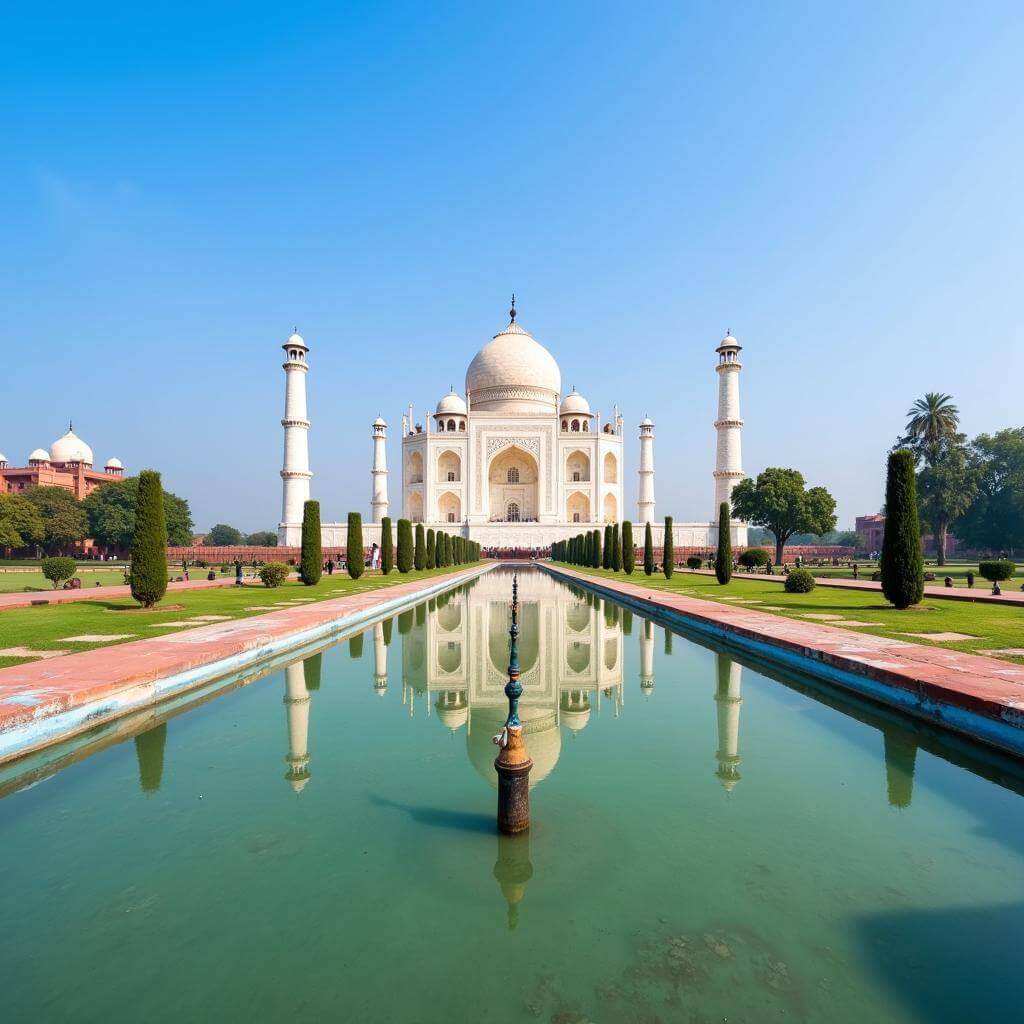 The iconic Taj Mahal in Agra, India