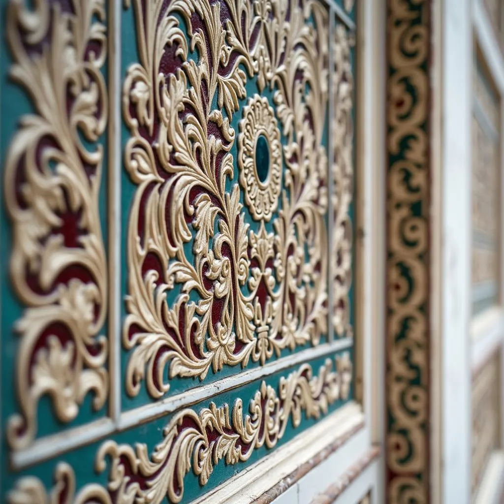 Intricate details inside the Taj Mahal