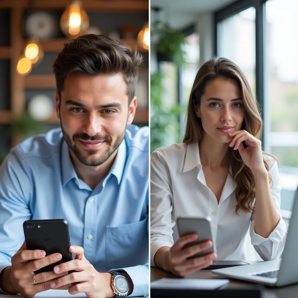 Technology affecting punctuality - person using smartphone calendar