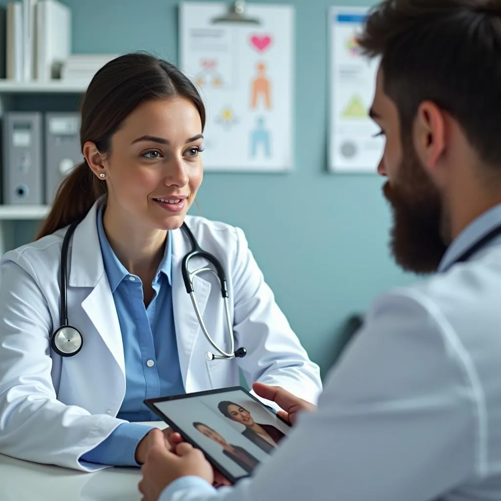 Telemedicine consultation between doctor and patient