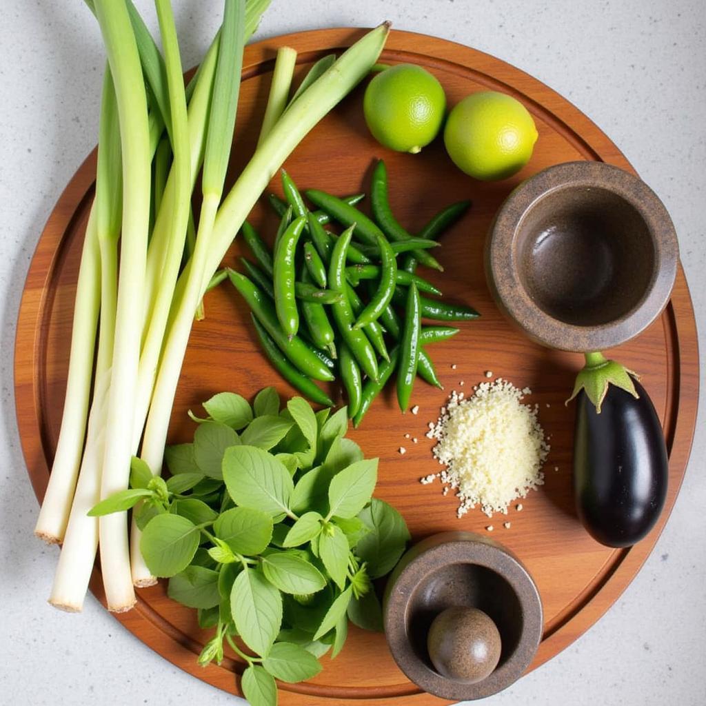 Ingredients for Thai green curry