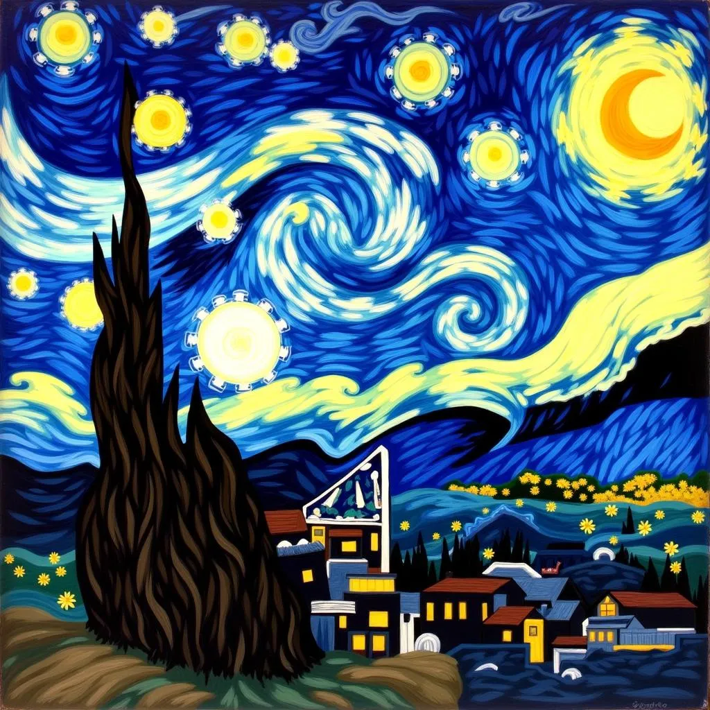 The Starry Night by Vincent van Gogh at MoMA