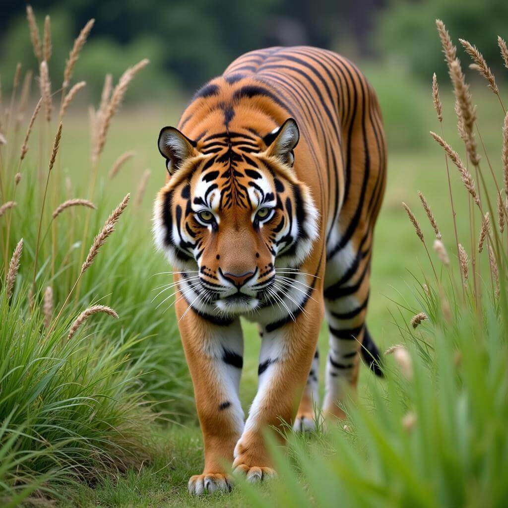 Bengal tiger hunting in Ranthambore National Park