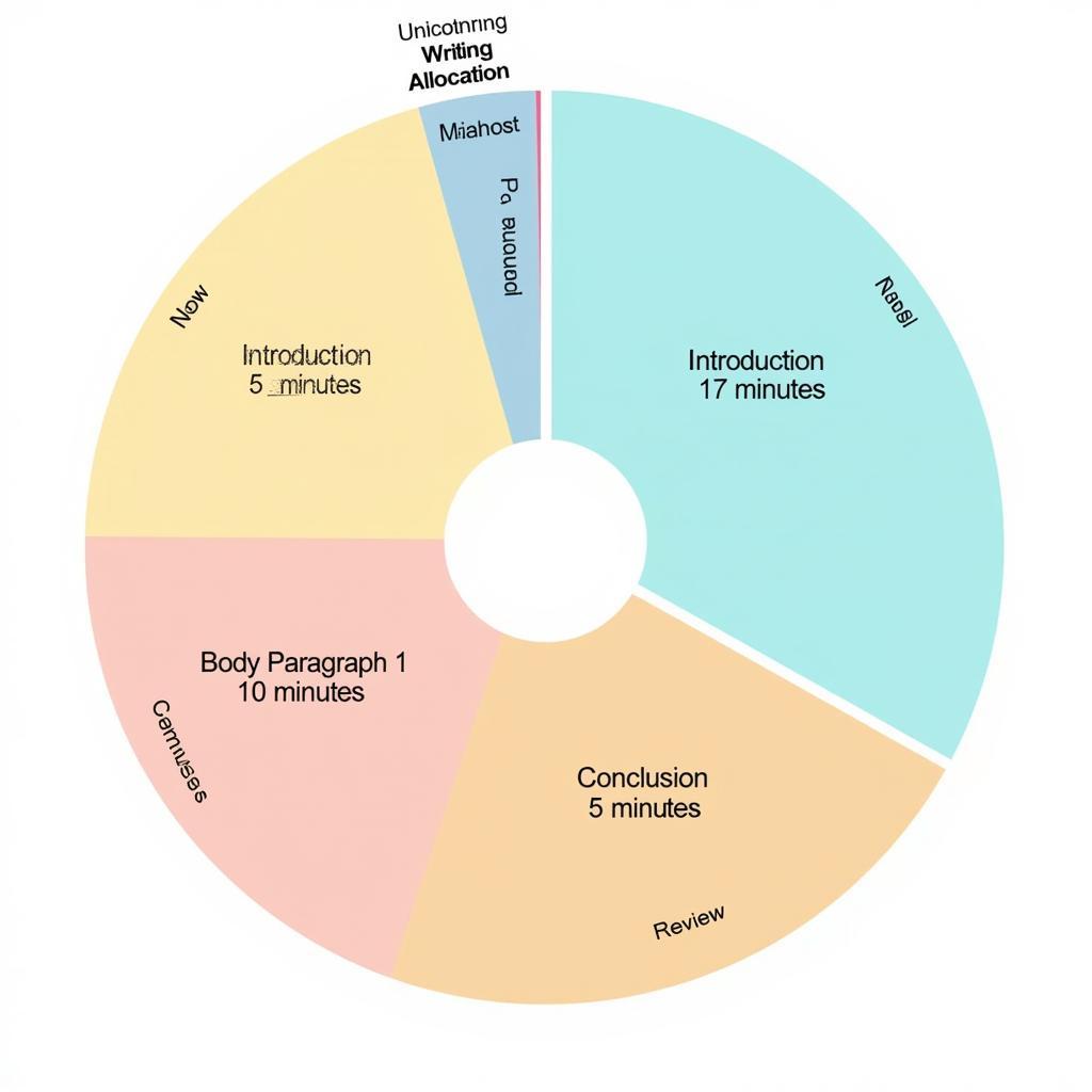 Time management chart for IELTS Writing Task 2