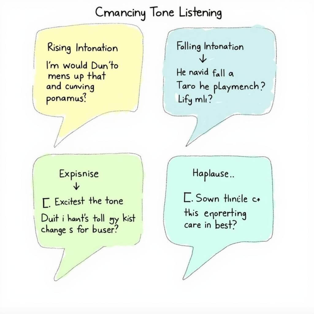 Examples of tone changes in IELTS Listening