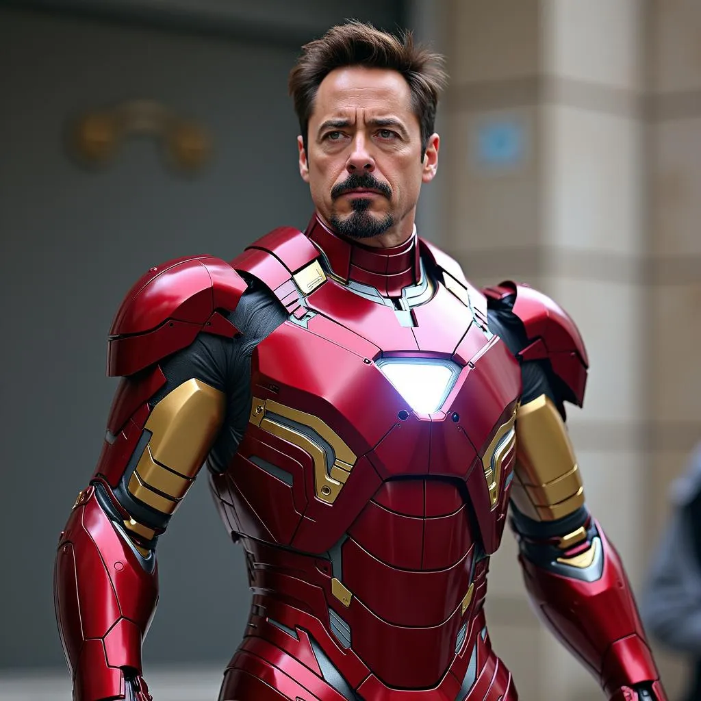 Tony Stark as Iron Man in Marvel films