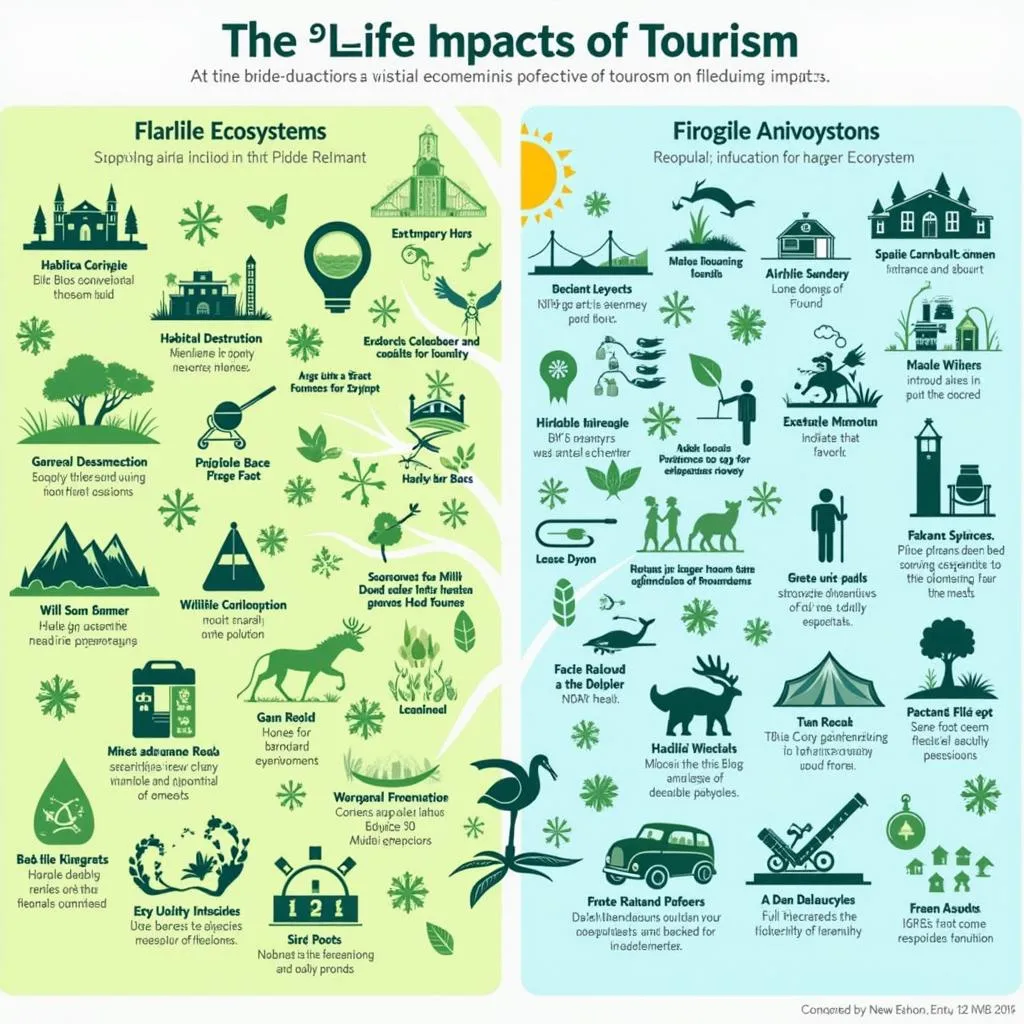 Infographic showing tourism's impact on fragile ecosystems