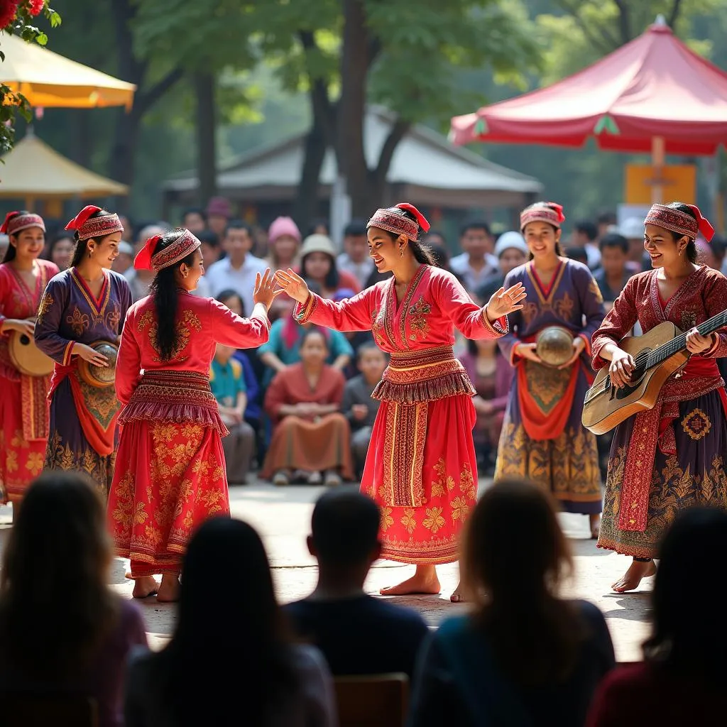 Traditional performers at a local festival