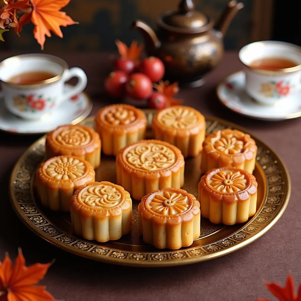 Traditional mooncakes for Mid-Autumn Festival