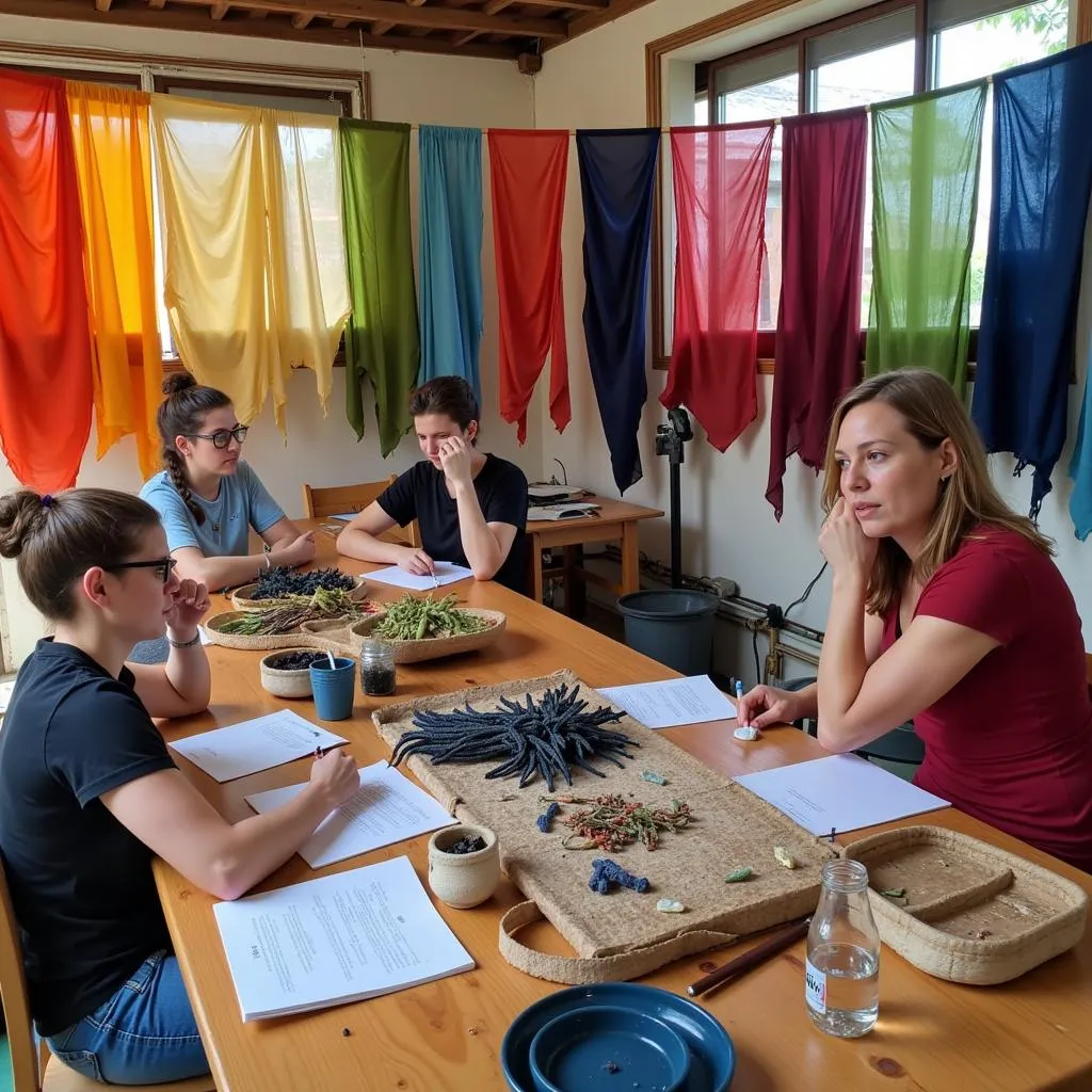 Traditional textile craft demonstrating sustainable practices