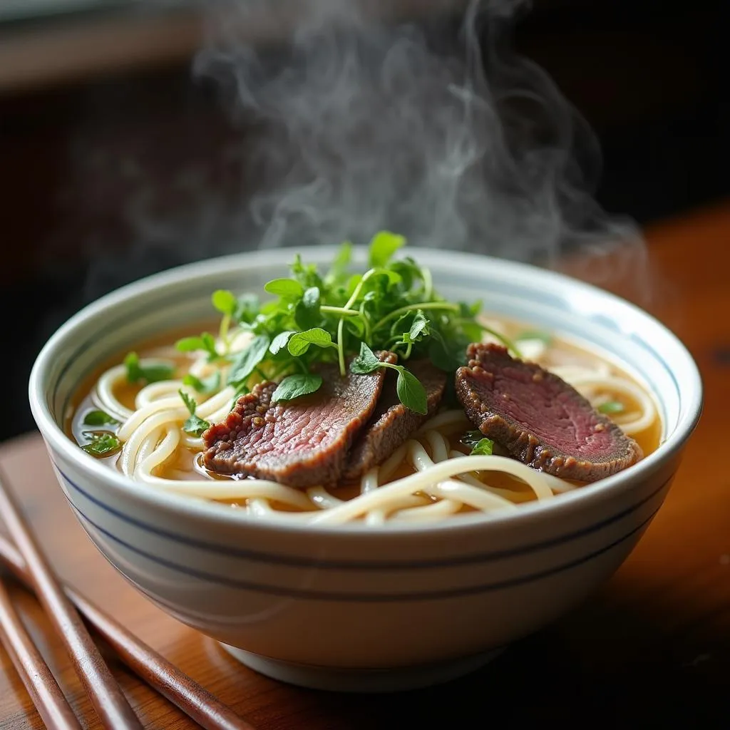 Traditional Vietnamese Pho bowl