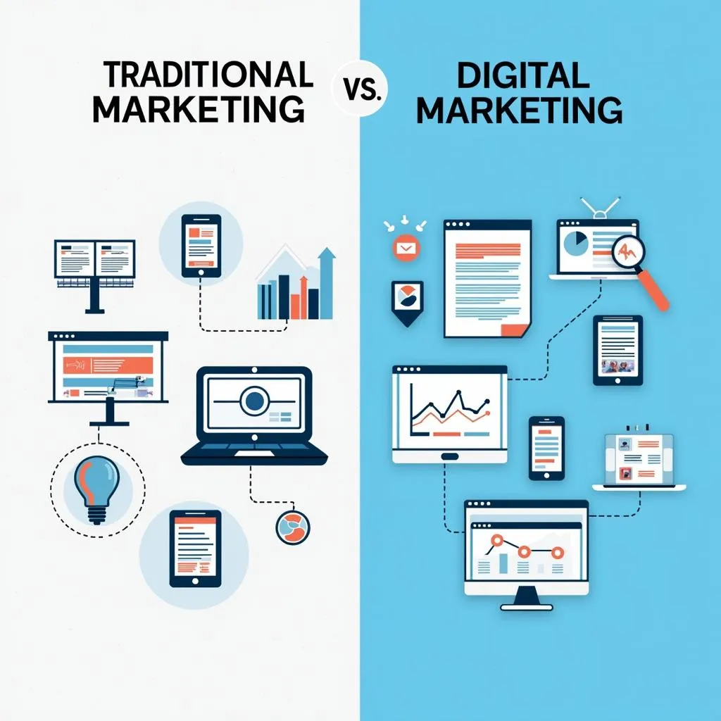 Traditional vs digital marketing methods for small businesses