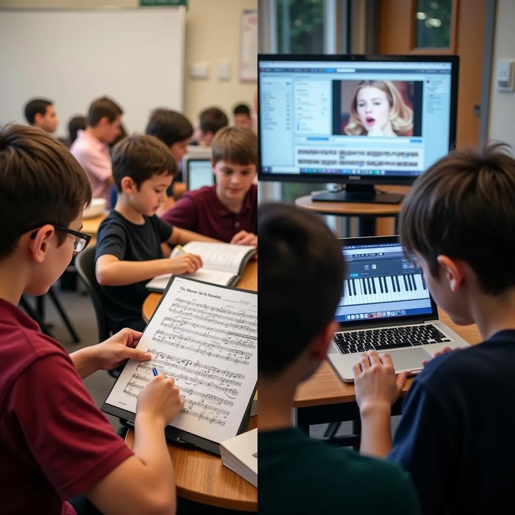 Contrasting traditional and modern music education approaches