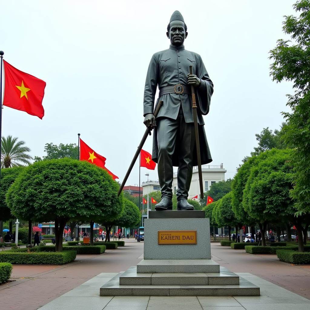 Statue of Tran Hung Dao in Hanoi