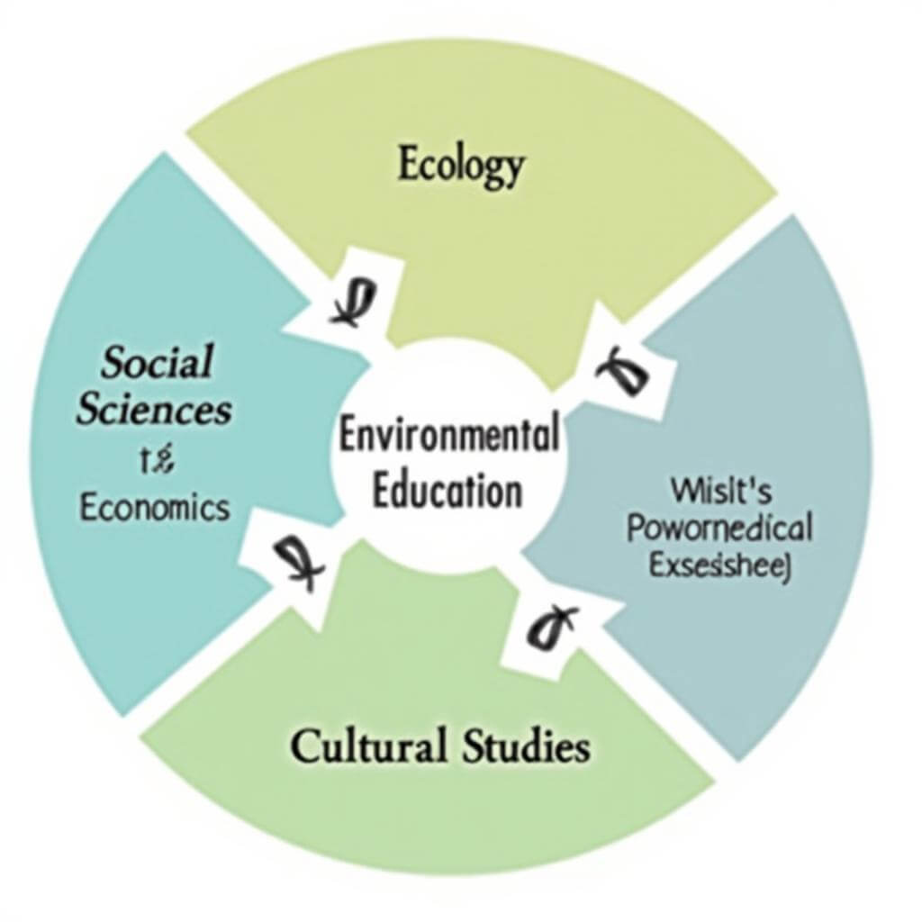 Transdisciplinary environmental research model diagram