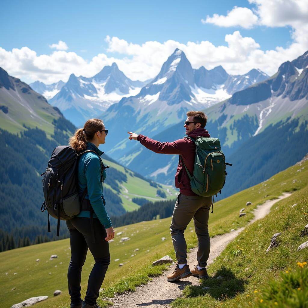 Unexpected friendship formed during hiking in Alps