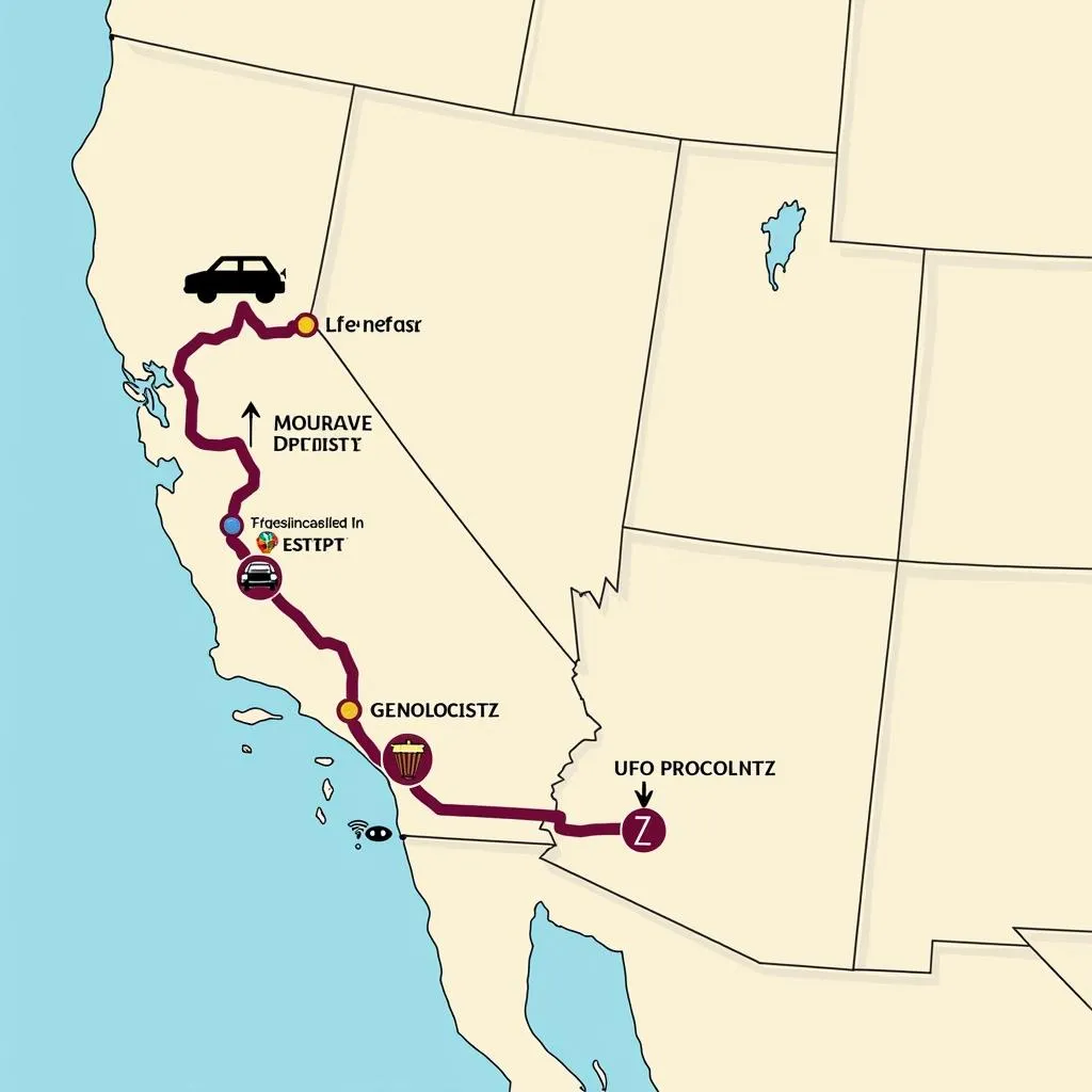 Unusual road trip across Southwestern United States