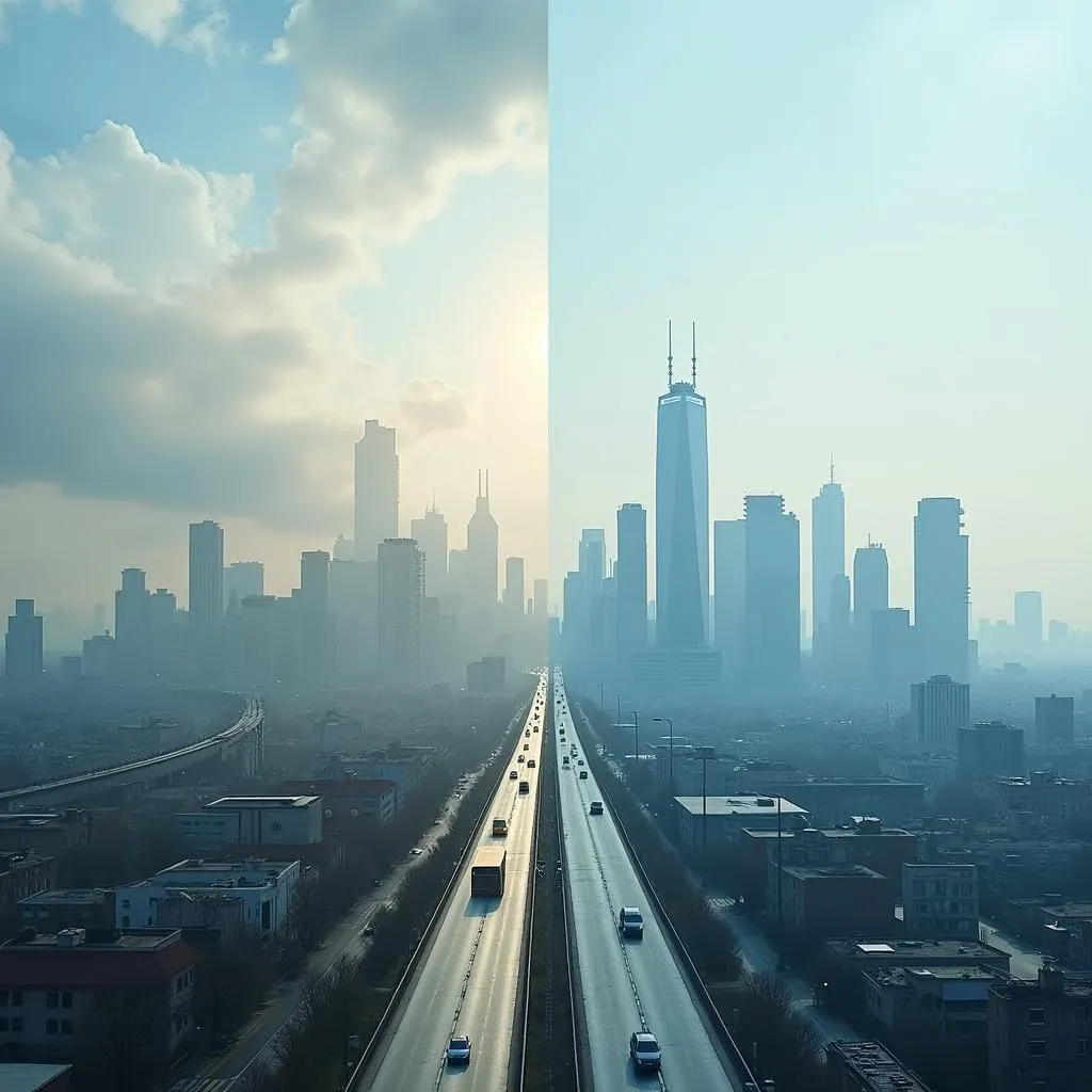 Comparison of urban air pollution levels