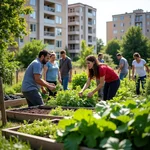 Urban farming community garden