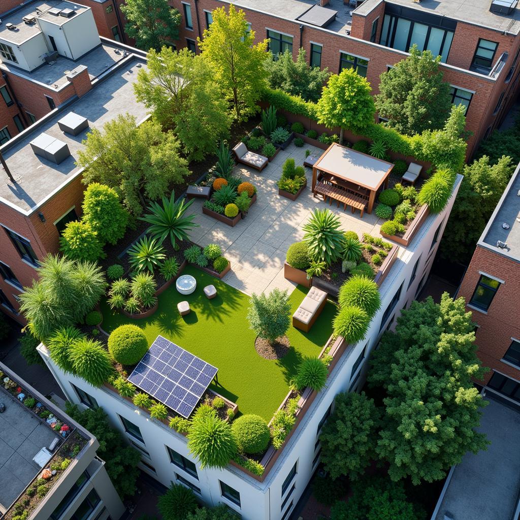 Urban rooftop garden showcasing modern plant appreciation