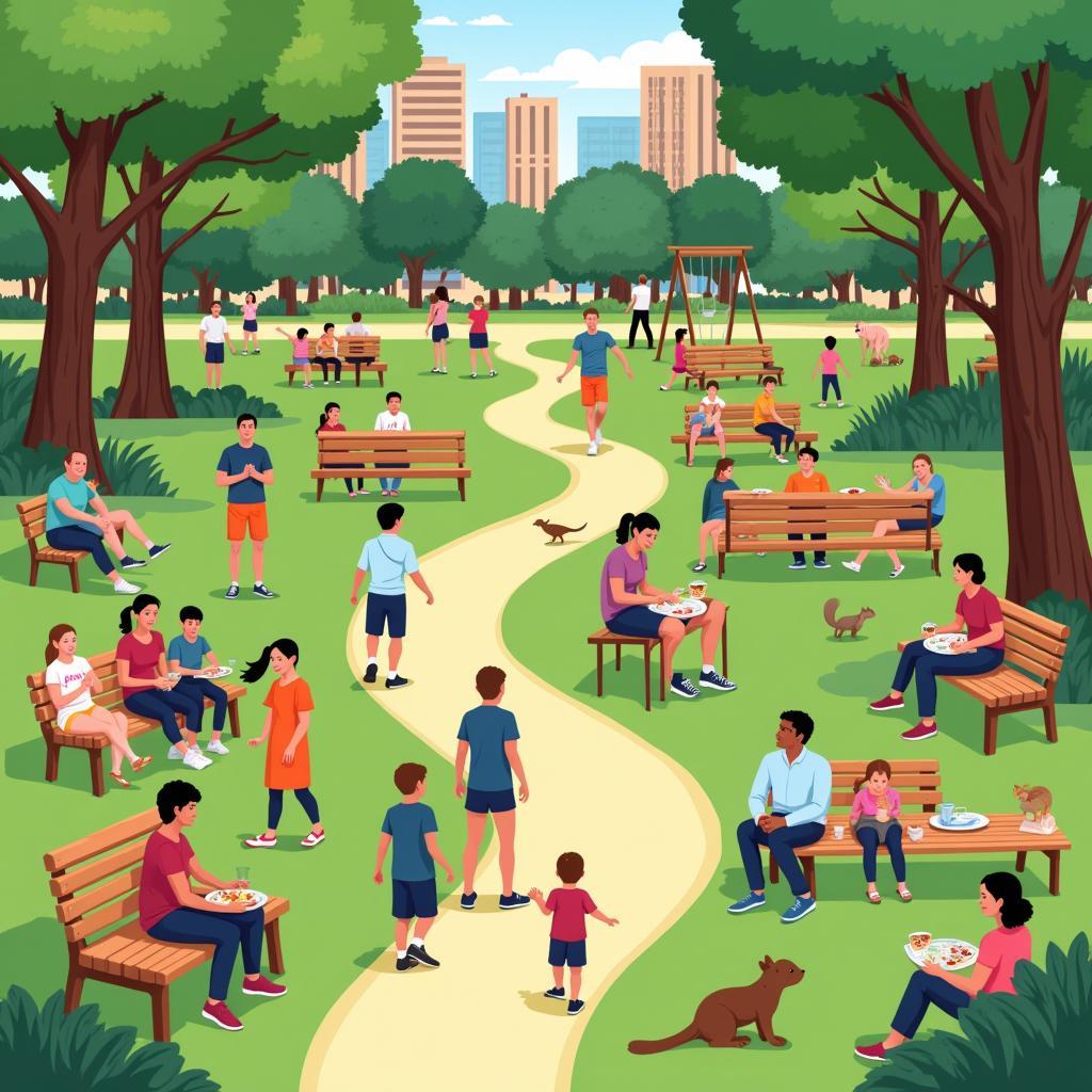 Urban park as a community gathering place