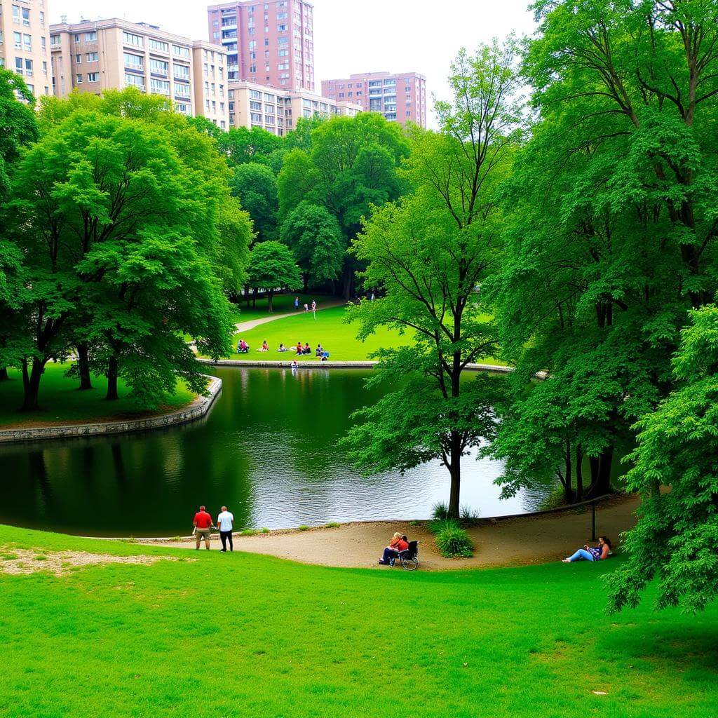 Urban park as a relaxation spot in the city