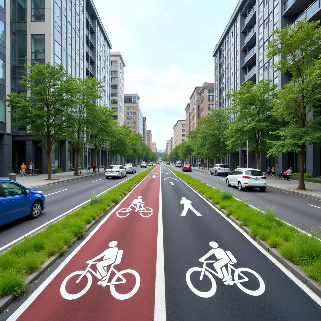 Urban planning for inclusive cities: balancing bicycle and car infrastructure