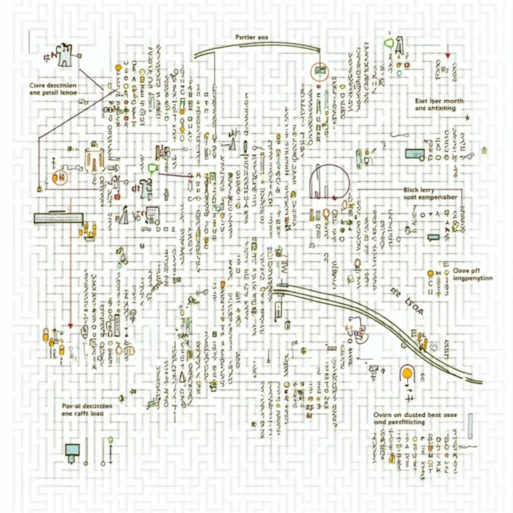 Urban planning and traffic management diagram