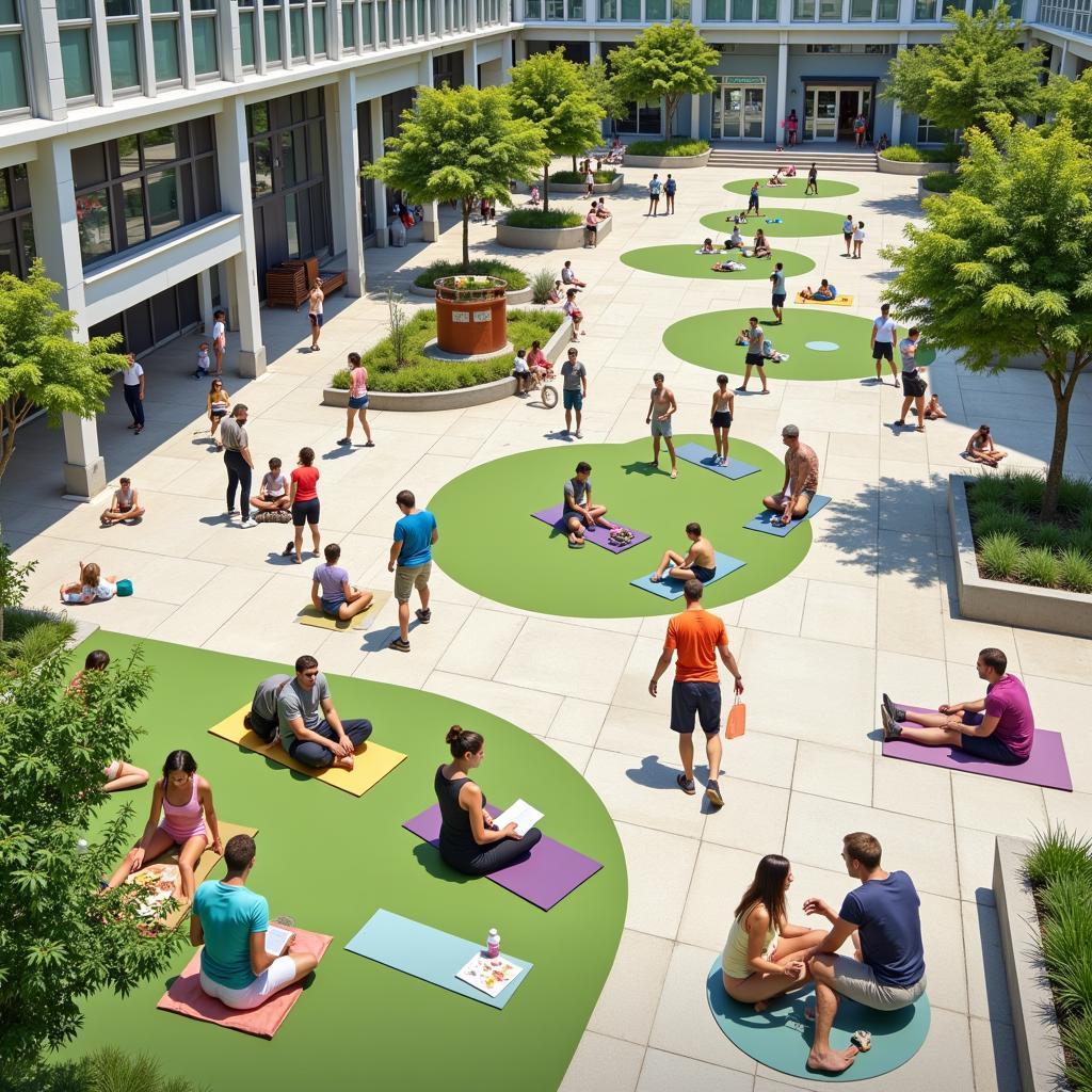 Diverse urban public leisure space