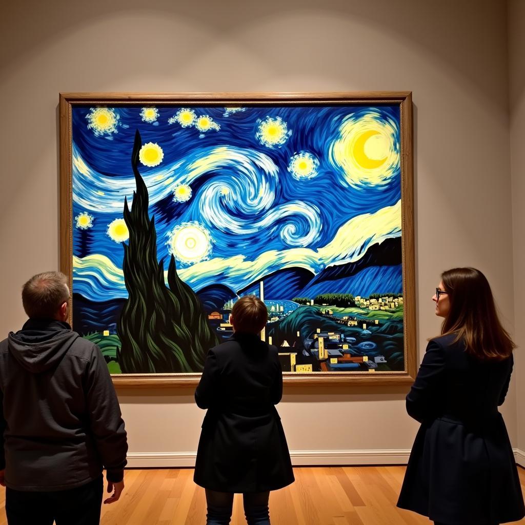 Van Gogh's Starry Night painting in museum