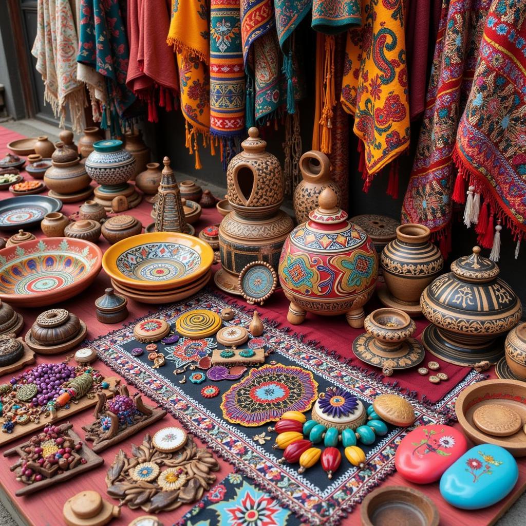 Various traditional crafts on display