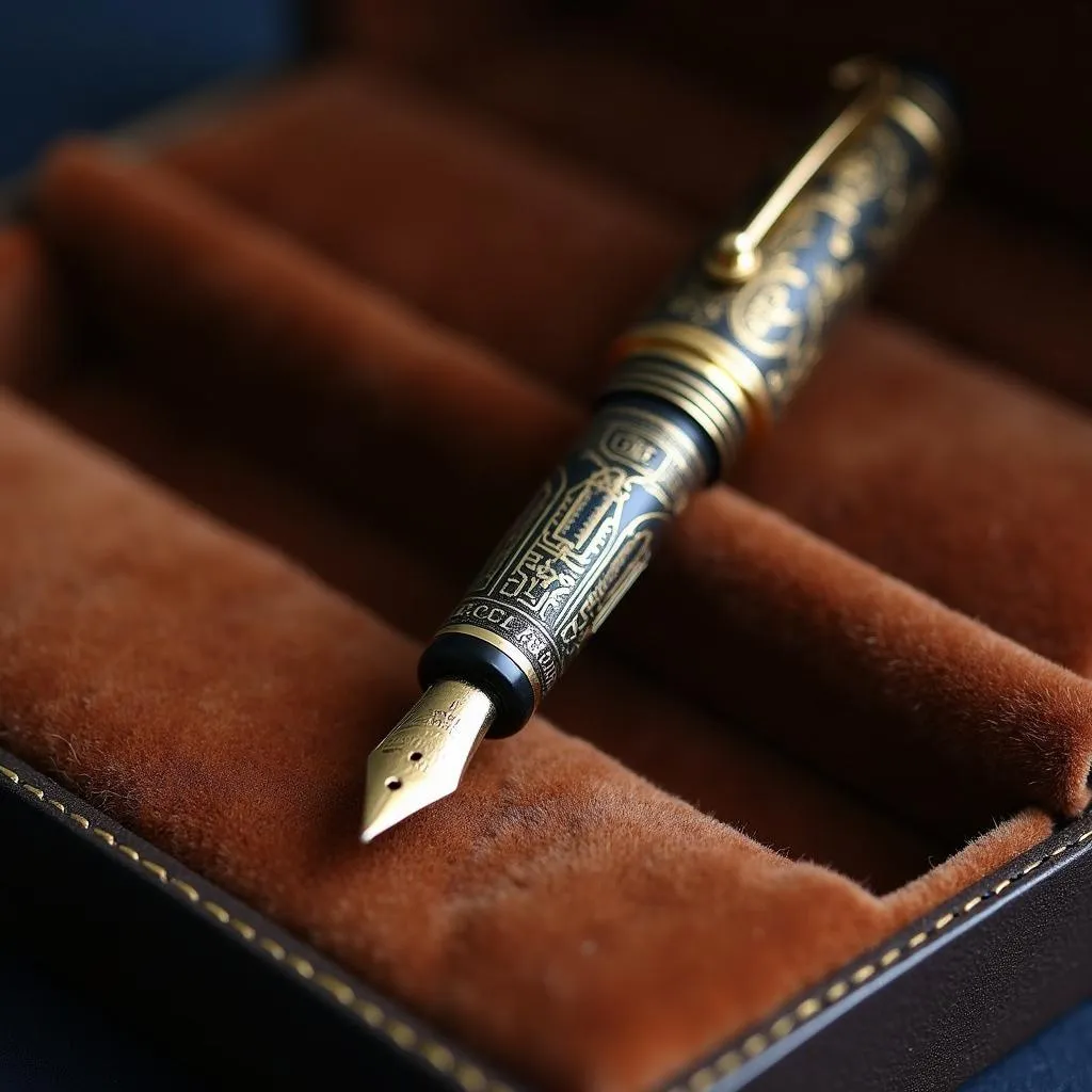 Vintage Montblanc fountain pen as an exquisite birthday gift