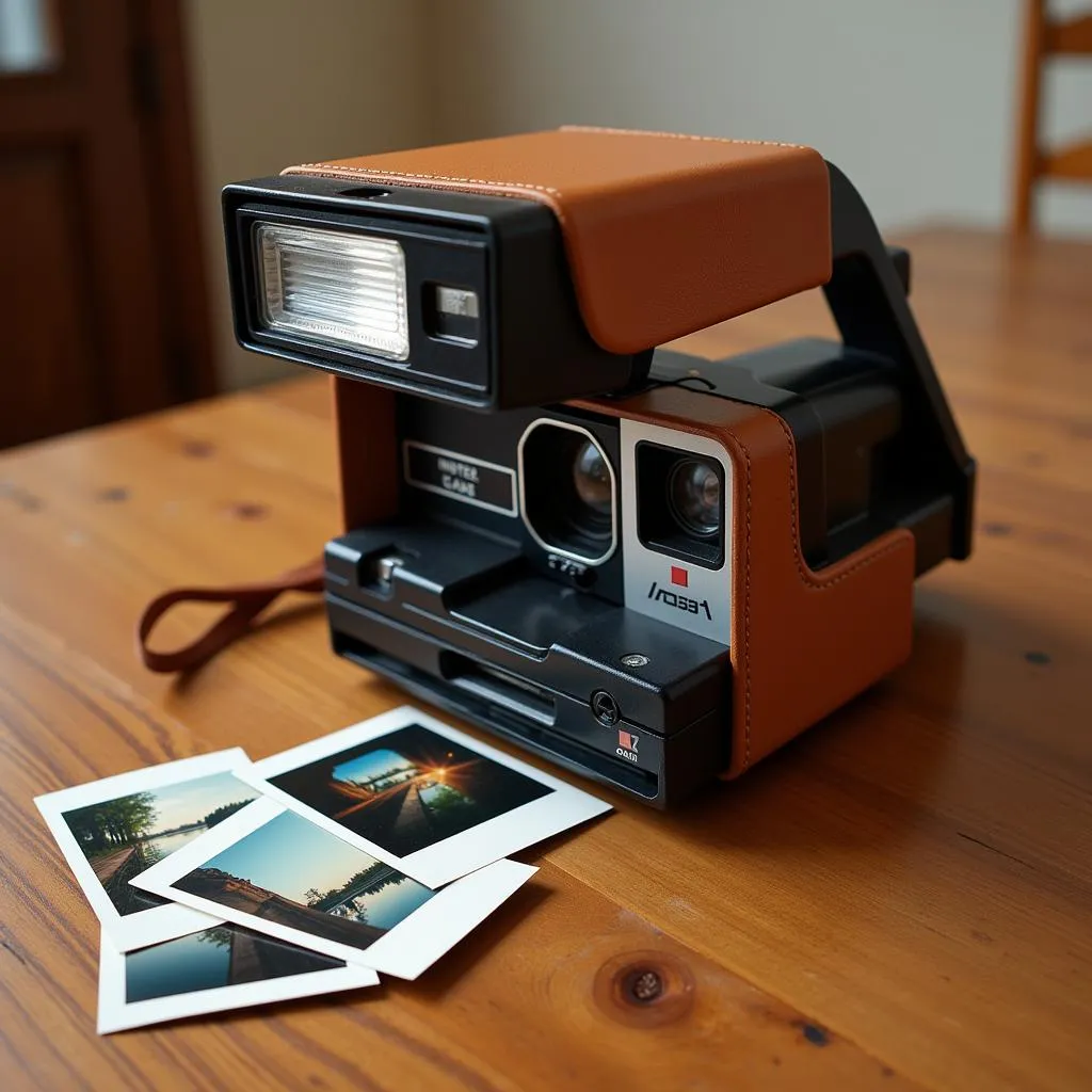 Vintage Polaroid camera as a memorable birthday gift