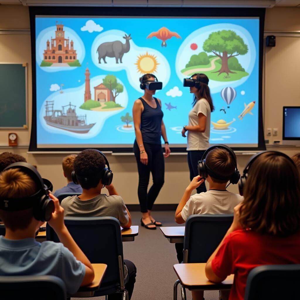 Virtual field trip classroom experience