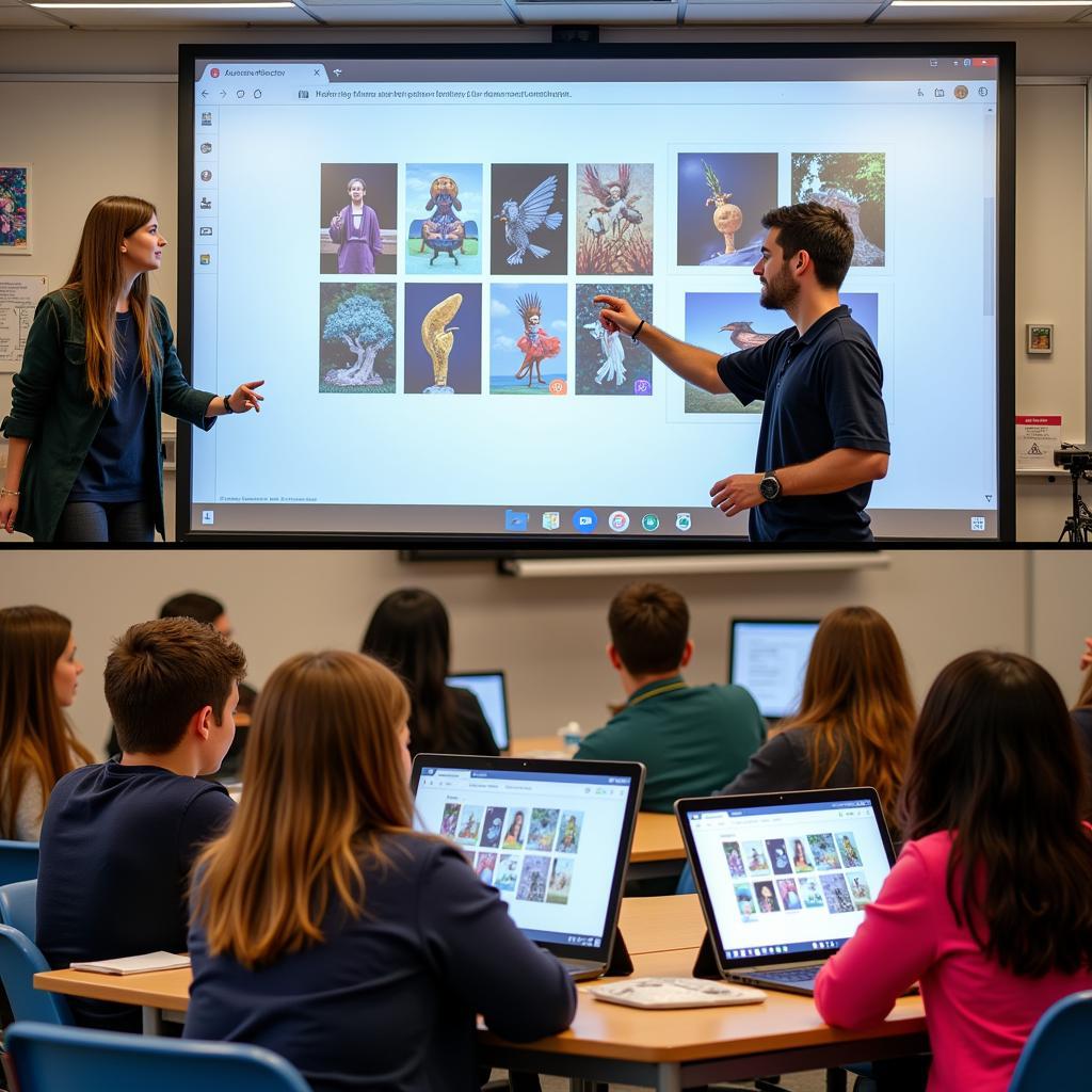 Virtual gallery customization for education