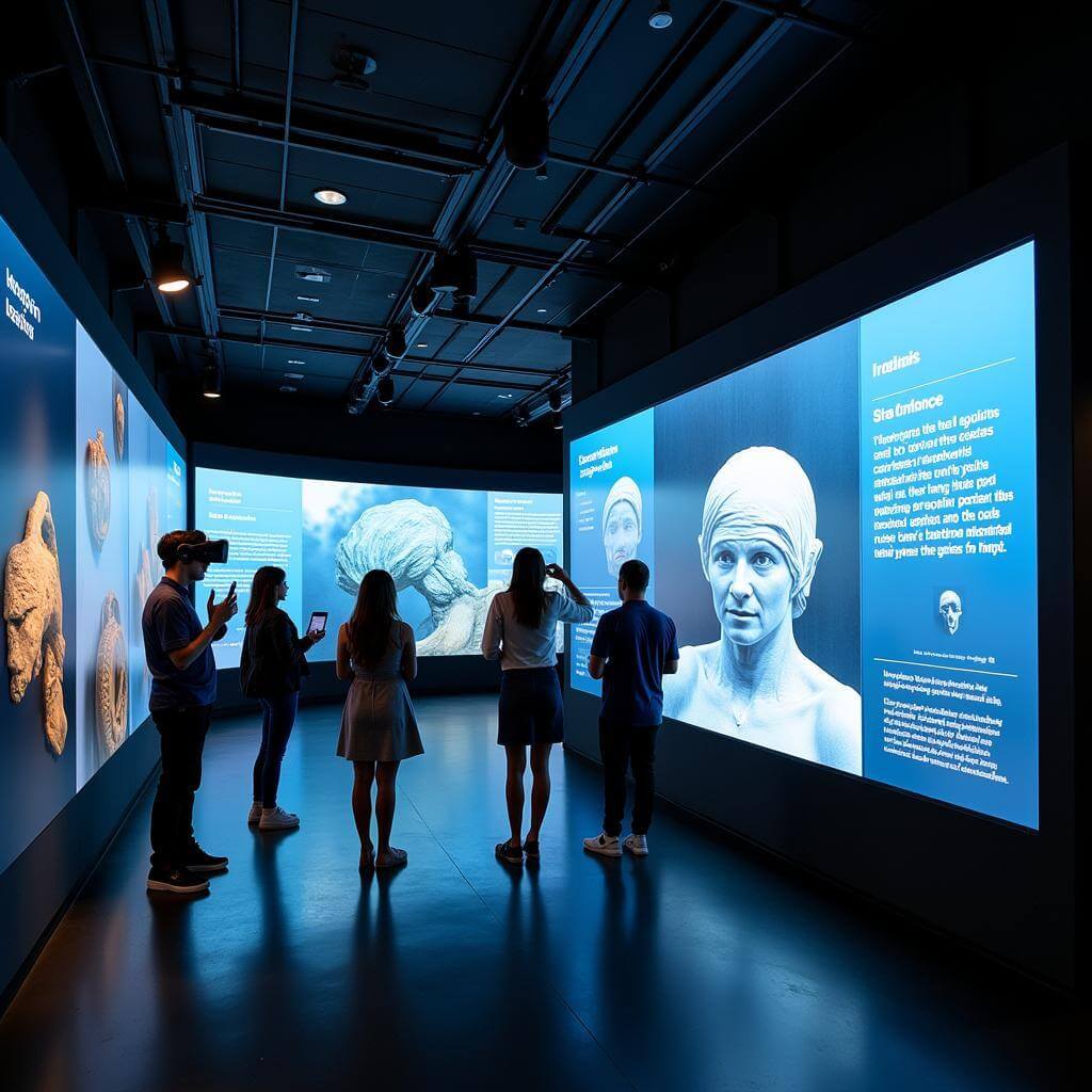 Interactive virtual museum exhibit