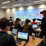 Virtual reality classroom for immersive learning