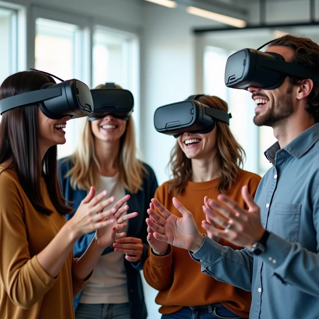 Virtual reality enhancing human interaction