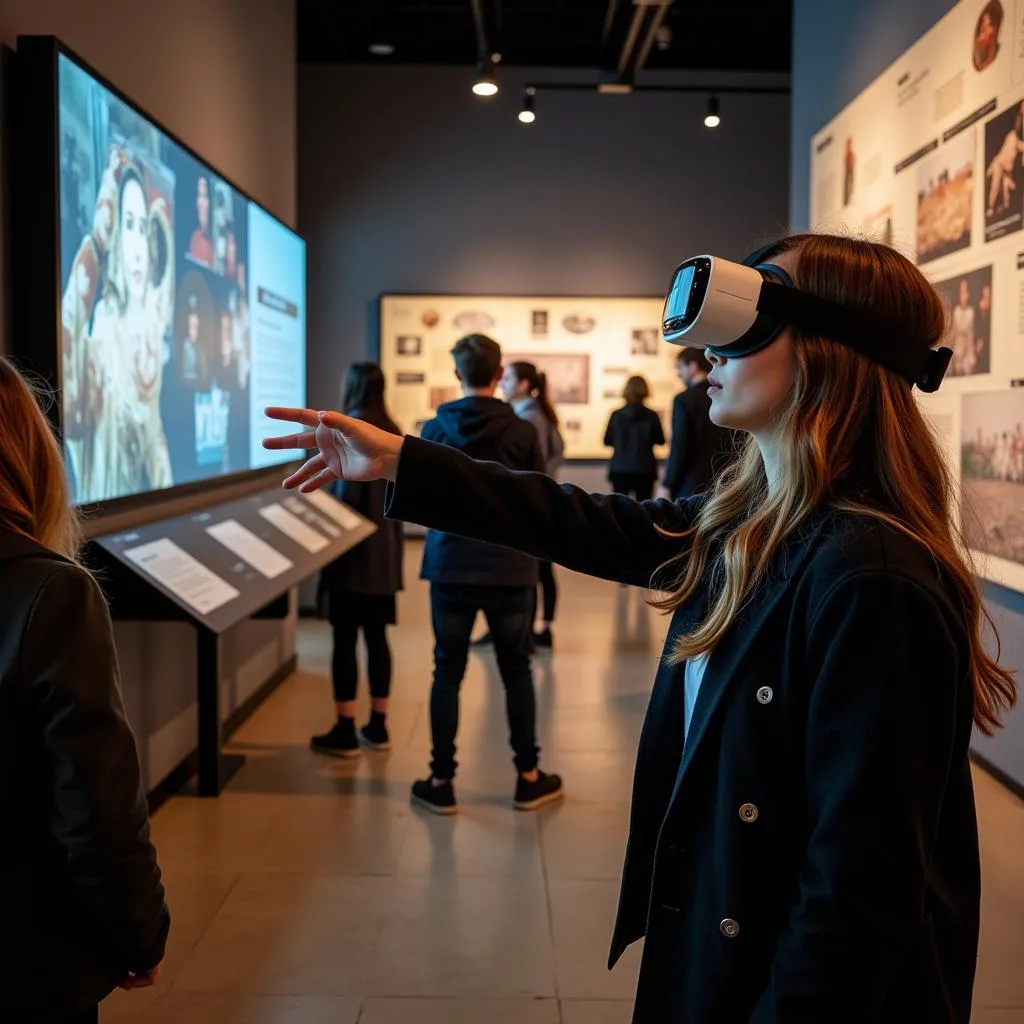 Virtual reality experience in museum